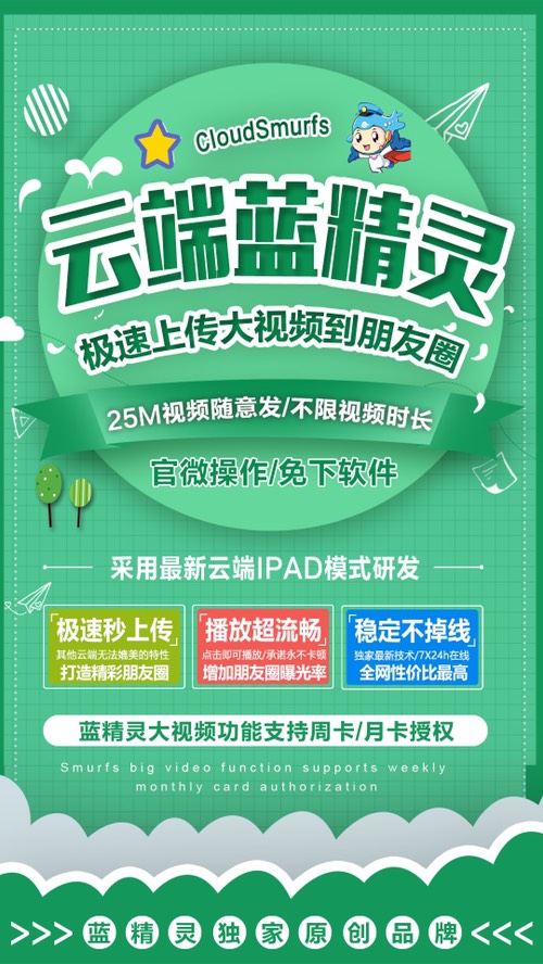 蓝精灵大视频-蓝精灵朋友圈上传大视频官方25M
