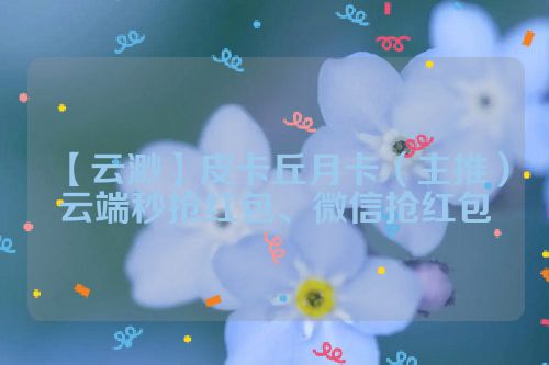 【云渺】皮卡丘月卡（主推）云端秒抢红包、微信抢红包