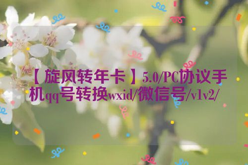 【旋风转年卡】5.0/PC协议手机qq号转换wxid/微信号/v1v2/